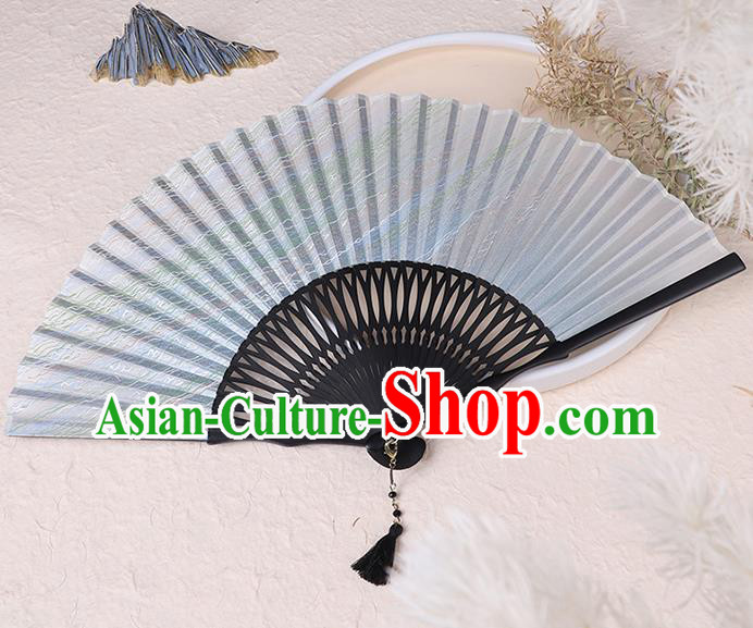 Chinese Traditional Flax Accordion Classical Folding Fan Handmade Bamboo Fan Chinese Traditional Flax Accordion Classical Folding Fan Handmade Bamboo Fan