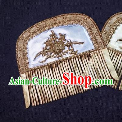 Chinese Ancient Court Woman Hair Accessories Traditional Tang Dynasty Hair Comb