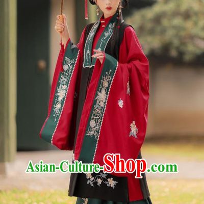 China Traditional Ming Dynasty Noble Lady Costumes Ancient Young Beauty Hanfu Clothing