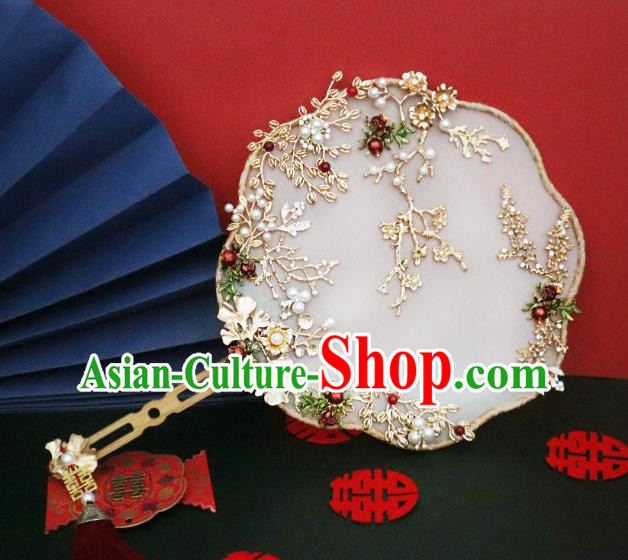 China Handmade Ancient Princess Palace Fan Classical Silk Fan Traditional Pomegranate Fan China Handmade Ancient Princess Palace Fan Classical Silk Fan Traditional Pomegranate Fan