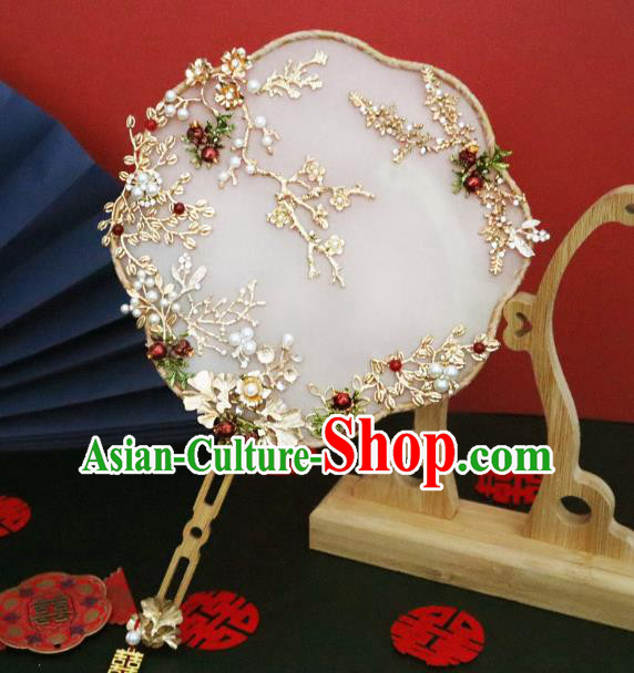 China Handmade Ancient Princess Palace Fan Classical Silk Fan Traditional Pomegranate Fan China Handmade Ancient Princess Palace Fan Classical Silk Fan Traditional Pomegranate Fan