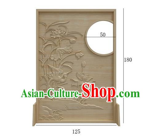 Chinese Living Room Folding Screen Handmade Carving Lotus Wood Screen Chinese Living Room Folding Screen Handmade Carving Lotus Wood Screen