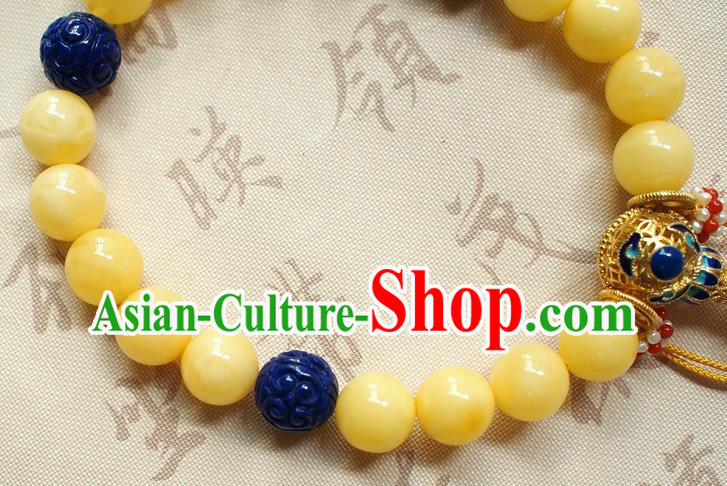Chinese National Cheongsam Beeswax Brooch Traditional Qing Dynasty Lapis Bracelet Chinese National Cheongsam Beeswax Brooch Traditional Qing Dynasty Lapis Bracelet