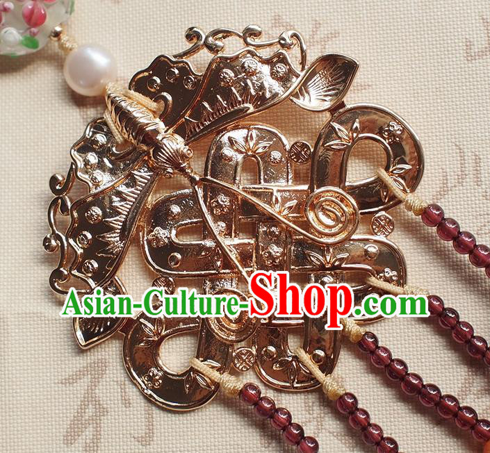 Chinese Traditional Jadeite Pendant Accessories National Cheongsam Garnet Tassel Brooch Chinese Traditional Jadeite Pendant Accessories National Cheongsam Garnet Tassel Brooch