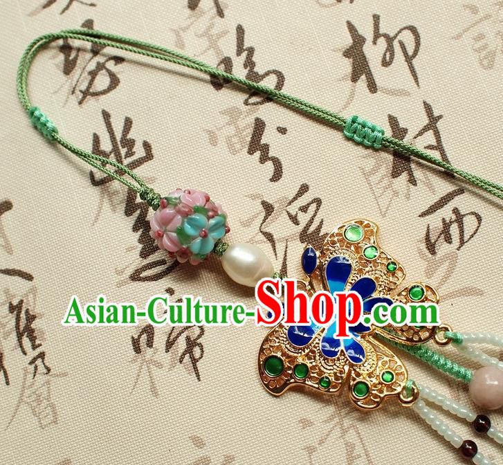 Chinese National Cheongsam Cloisonne Butterfly Brooch Traditional Jadeite Cock Pendant Accessories Chinese National Cheongsam Cloisonne Butterfly Brooch Traditional Jadeite Cock Pendant Accessories