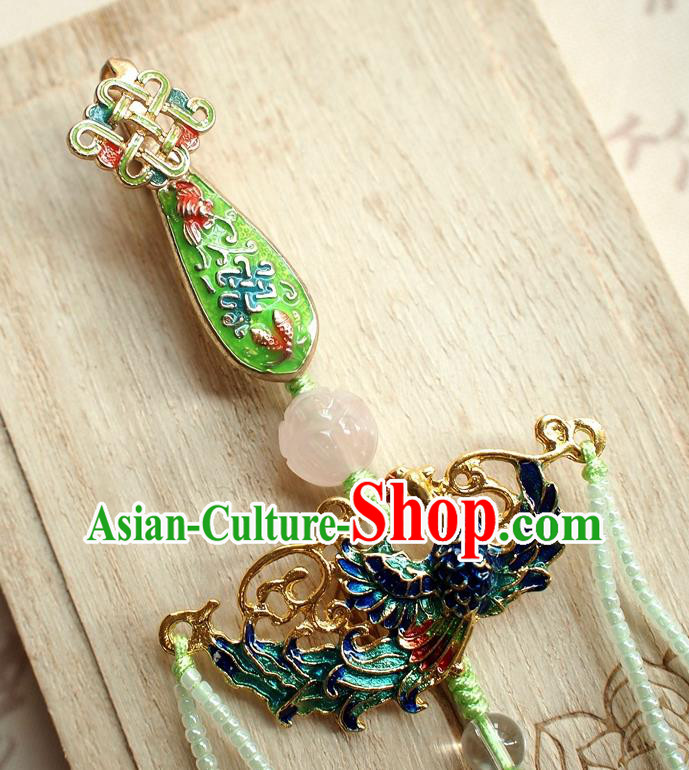 Chinese Traditional Cheongsam Jadeite Waist Accessories National Cloisonne Brooch Pendant Chinese Traditional Cheongsam Jadeite Waist Accessories National Cloisonne Brooch Pendant