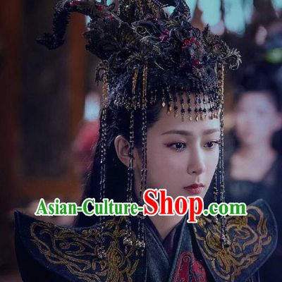 Chinese Drama The Honey Sank Like Frost Hair Accessories Ancient Goddess Queen Jin Mi Wedding Hair Crown