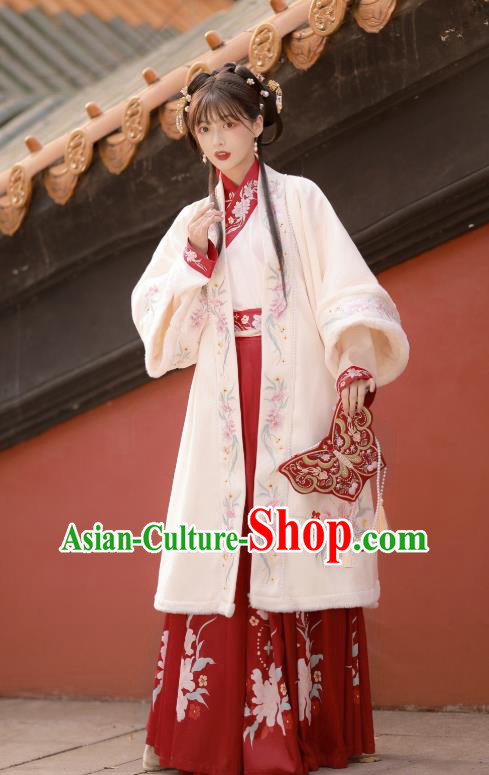 China Ancient Hanfu Garment Traditional Song Dynasty Young Beauty Embroidered Costumes Complete Set China Ancient Hanfu Garment Traditional Song Dynasty Young Beauty Embroidered Costumes Complete Set
