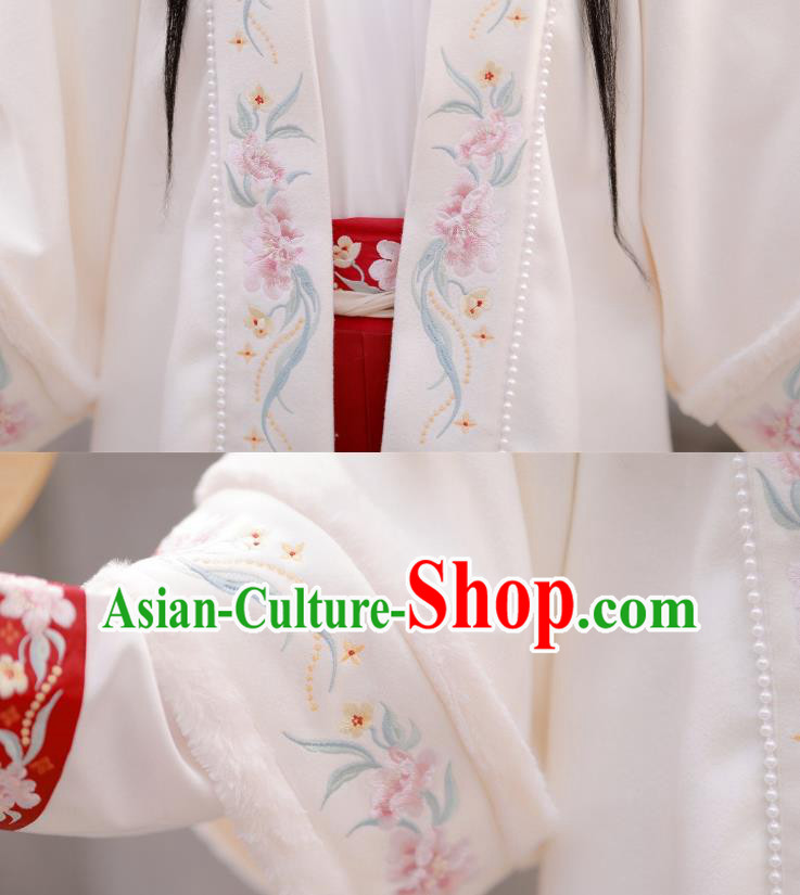 China Ancient Hanfu Garment Traditional Song Dynasty Young Beauty Embroidered Costumes Complete Set China Ancient Hanfu Garment Traditional Song Dynasty Young Beauty Embroidered Costumes Complete Set