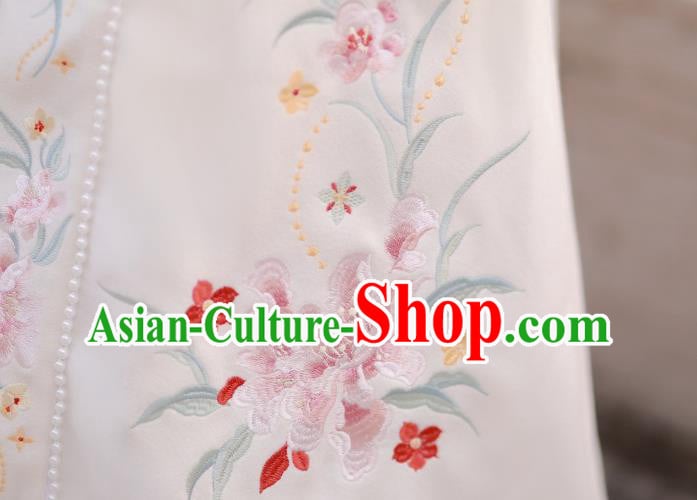 China Ancient Hanfu Garment Traditional Song Dynasty Young Beauty Embroidered Costumes Complete Set China Ancient Hanfu Garment Traditional Song Dynasty Young Beauty Embroidered Costumes Complete Set