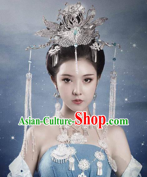 Chinese Ancient Tang Dynasty Princess Hair Crown Hairpins Hair Accessories Full Set Chinese Ancient Tang Dynasty Princess Hair Crown Hairpins Hair Accessories Full Set