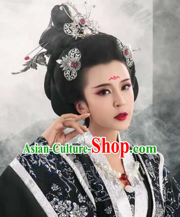 Chinese Traditional Tang Dynasty Empress Hair Accessories Ancient Queen Hairpins Chinese Traditional Tang Dynasty Empress Hair Accessories Ancient Queen Hairpins