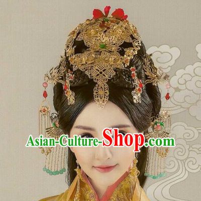 Chinese Traditional Qin Dynasty Empress Headwear Ancient Drama The Legend of Miyue Queen Hair Accessories