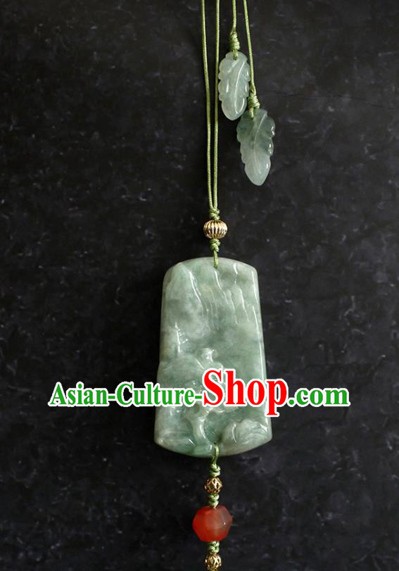 Chinese Traditional Ming Dynasty Hanfu Waist Accessories Ancient Princess Brown Tassel Jade Pendant Chinese Traditional Ming Dynasty Hanfu Waist Accessories Ancient Princess Brown Tassel Jade Pendant