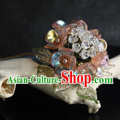 Chinese Ancient Imperial Concubine Hairpin Traditional Ming Dynasty Hydrangea Hair Stick