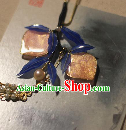 Chinese Traditional Song Dynasty Hair Stick Ancient Young Lady Peach Hairpin Chinese Traditional Song Dynasty Hair Stick Ancient Young Lady Peach Hairpin
