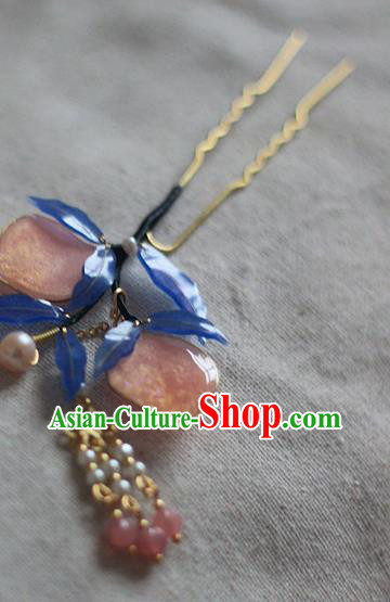 Chinese Traditional Song Dynasty Hair Stick Ancient Young Lady Peach Hairpin Chinese Traditional Song Dynasty Hair Stick Ancient Young Lady Peach Hairpin