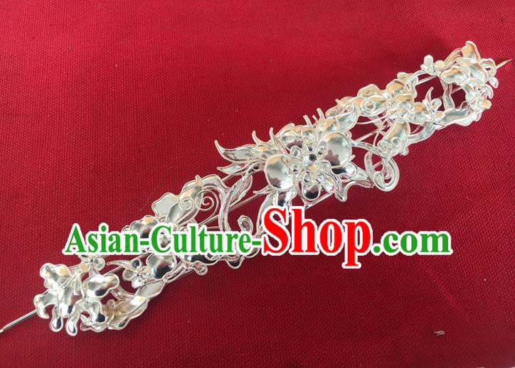 Chinese Ancient Fairy Argent Butterfly Hairpins Traditional Ming Dynasty Hanfu Hair Accessories Chinese Ancient Fairy Argent Butterfly Hairpins Traditional Ming Dynasty Hanfu Hair Accessories