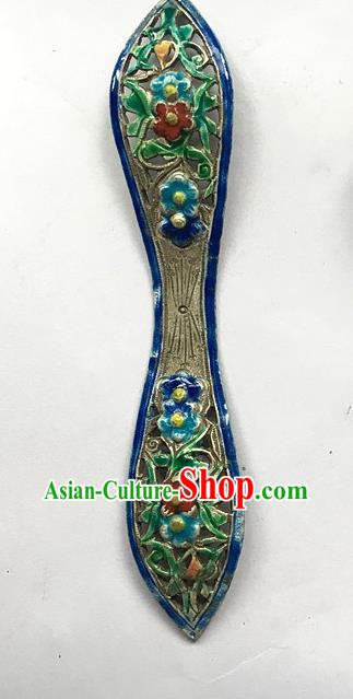 Chinese Ancient Silver Carving Hairpin Traditional Qing Dynasty Palace Princess Cloisonne Hair Stick Chinese Ancient Silver Carving Hairpin Traditional Qing Dynasty Palace Princess Cloisonne Hair Stick