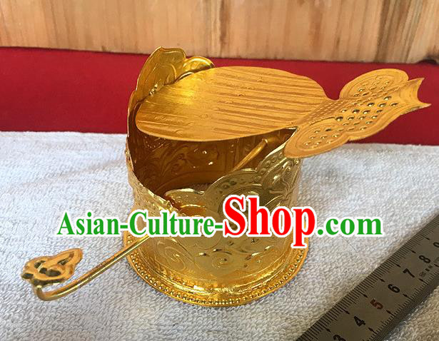 Chinese Ancient Tang Dynasty Royal Prince Hair Accessories Traditional Wedding Golden Hairdo Crown Chinese Ancient Tang Dynasty Royal Prince Hair Accessories Traditional Wedding Golden Hairdo Crown