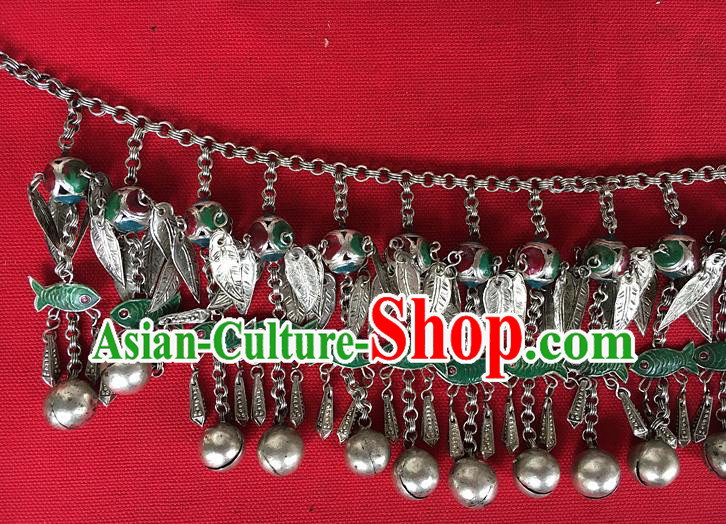 Chinese Ethnic Silver Bells Tassel Belt Traditional Hanfu Waist Accessories Chinese Ethnic Silver Bells Tassel Belt Traditional Hanfu Waist Accessories