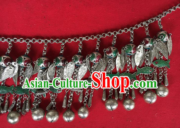 Chinese Ethnic Silver Bells Tassel Belt Traditional Hanfu Waist Accessories Chinese Ethnic Silver Bells Tassel Belt Traditional Hanfu Waist Accessories