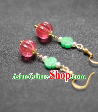 Handmade China Pearls Earrings Traditional Qing Dynasty Empress Jade Ear Accessories Handmade China Pearls Earrings Traditional Qing Dynasty Empress Jade Ear Accessories