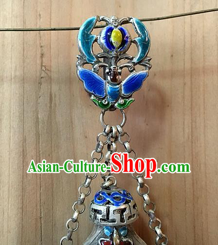 Chinese Handmade Silver Breastpin Pendant Traditional Cheongsam Cloisonne Brooch Accessories Chinese Handmade Silver Breastpin Pendant Traditional Cheongsam Cloisonne Brooch Accessories