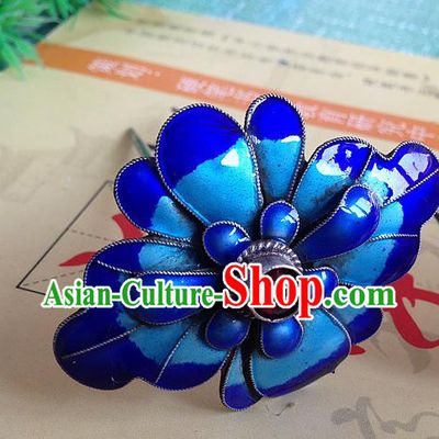 Chinese Ancient Empress Enamel Peony Hair Stick Traditional Qing Dynasty Court Ruby Hairpin