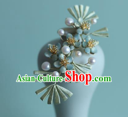 Chinese Ancient Princess Silk Pine Hair Stick Traditional Hanfu Hairpin Chinese Ancient Princess Silk Pine Hair Stick Traditional Hanfu Hairpin