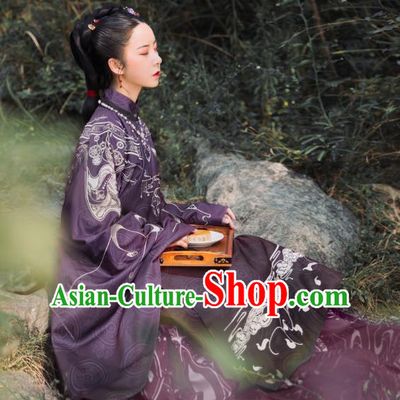 China Ancient Court Woman Hanfu Costumes Traditional Ming Dynasty Imperial Countess Historical Clothing