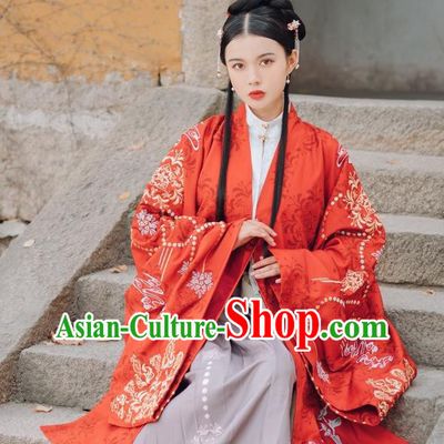 China Traditional Ming Dynasty Court Beauty Historical Clothing Ancient Young Mistress Hanfu Costumes