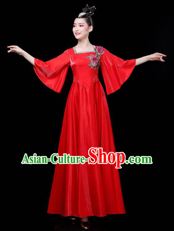 China Spring Festival Gala Opening Dance Modern Dance Clothing Woman Chorus Red Dress