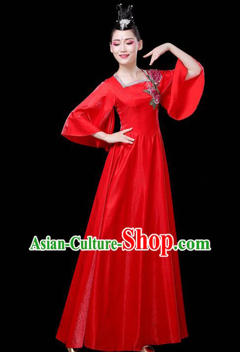 China Spring Festival Gala Opening Dance Modern Dance Clothing Woman Chorus Red Dress