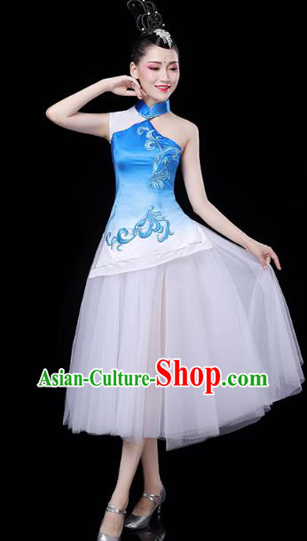 China Modern Dance Clothing Spring Festival Gala Opening Dance Dress Woman Chorus Costume