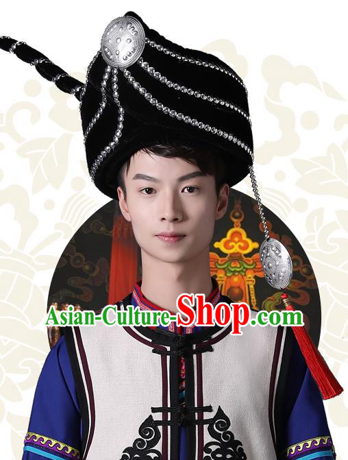 China Yi Nationality Male Headwear Traditional Ethnic Festival Falk Dance Hat China Yi Nationality Male Headwear Traditional Ethnic Festival Falk Dance Hat