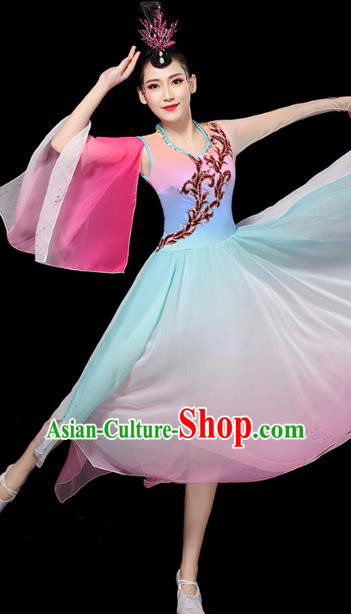 Chinese Group Dance Clothing Classical Dance Dress Traditional Umbrella Dance Performance Costume Chinese Group Dance Clothing Classical Dance Dress Traditional Umbrella Dance Performance Costume