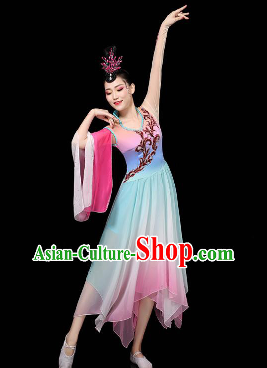 Chinese Group Dance Clothing Classical Dance Dress Traditional Umbrella Dance Performance Costume Chinese Group Dance Clothing Classical Dance Dress Traditional Umbrella Dance Performance Costume