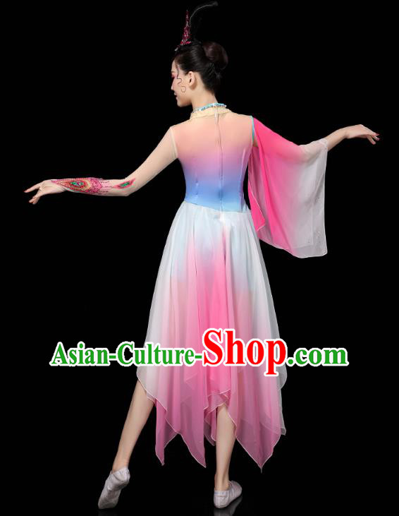 Chinese Group Dance Clothing Classical Dance Dress Traditional Umbrella Dance Performance Costume Chinese Group Dance Clothing Classical Dance Dress Traditional Umbrella Dance Performance Costume