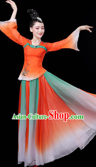 Chinese Umbrella Dance Clothing Classical Dance Red Dress Traditional Woman Group Dance Costume Chinese Umbrella Dance Clothing Classical Dance Red Dress Traditional Woman Group Dance Costume