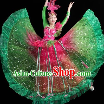 China Modern Dance Lotus Dance Clothing Spring Festival Gala Opening Dance Performance Dress