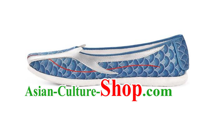 China National Dragon Horn Shoes Traditional Hanfu Shoes Handmade Navy Cloth Shoes China National Dragon Horn Shoes Traditional Hanfu Shoes Handmade Navy Cloth Shoes