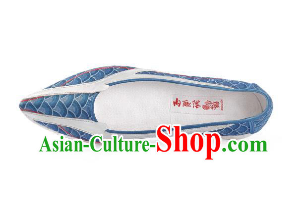 China National Dragon Horn Shoes Traditional Hanfu Shoes Handmade Navy Cloth Shoes China National Dragon Horn Shoes Traditional Hanfu Shoes Handmade Navy Cloth Shoes