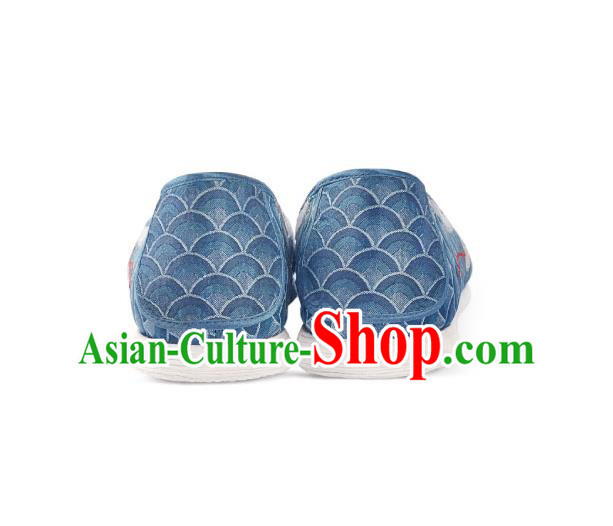 China National Dragon Horn Shoes Traditional Hanfu Shoes Handmade Navy Cloth Shoes China National Dragon Horn Shoes Traditional Hanfu Shoes Handmade Navy Cloth Shoes