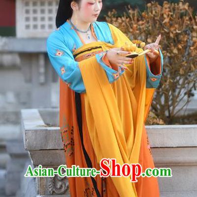 China Traditional Tang Dynasty Court Woman Clothing Ancient Palace Lady Hanfu Dress Costumes