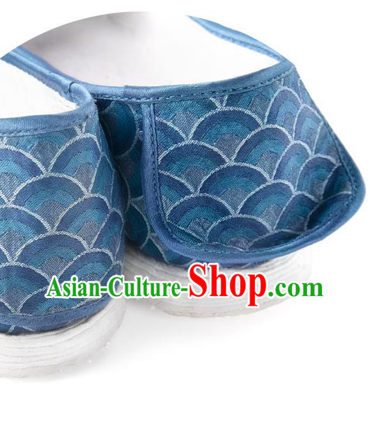 China National Dragon Horn Shoes Traditional Hanfu Shoes Handmade Navy Cloth Shoes China National Dragon Horn Shoes Traditional Hanfu Shoes Handmade Navy Cloth Shoes