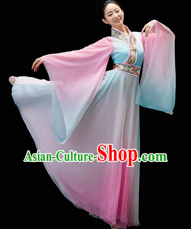China Classical Dance Dress Traditional Umbrella Dance Garment Solo Dance Clothing China Classical Dance Dress Traditional Umbrella Dance Garment Solo Dance Clothing