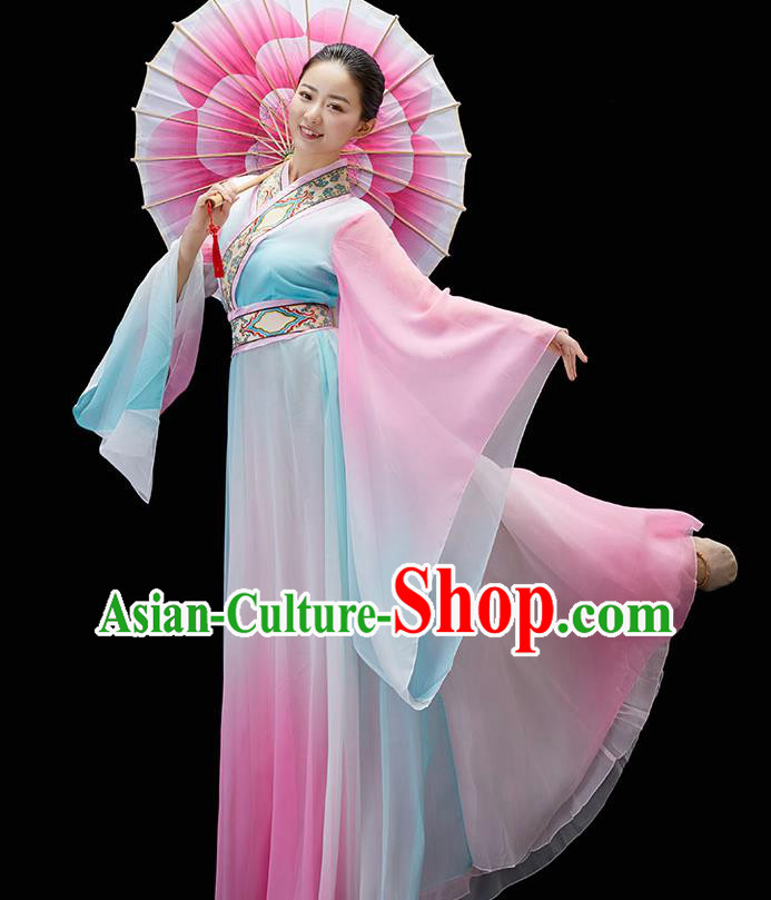China Classical Dance Dress Traditional Umbrella Dance Garment Solo Dance Clothing China Classical Dance Dress Traditional Umbrella Dance Garment Solo Dance Clothing