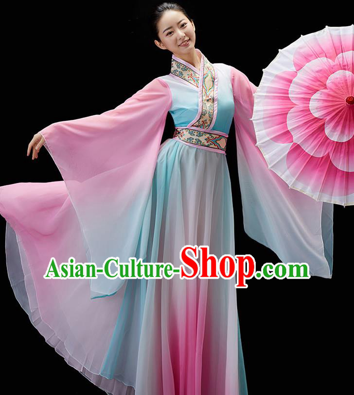 China Classical Dance Dress Traditional Umbrella Dance Garment Solo Dance Clothing China Classical Dance Dress Traditional Umbrella Dance Garment Solo Dance Clothing