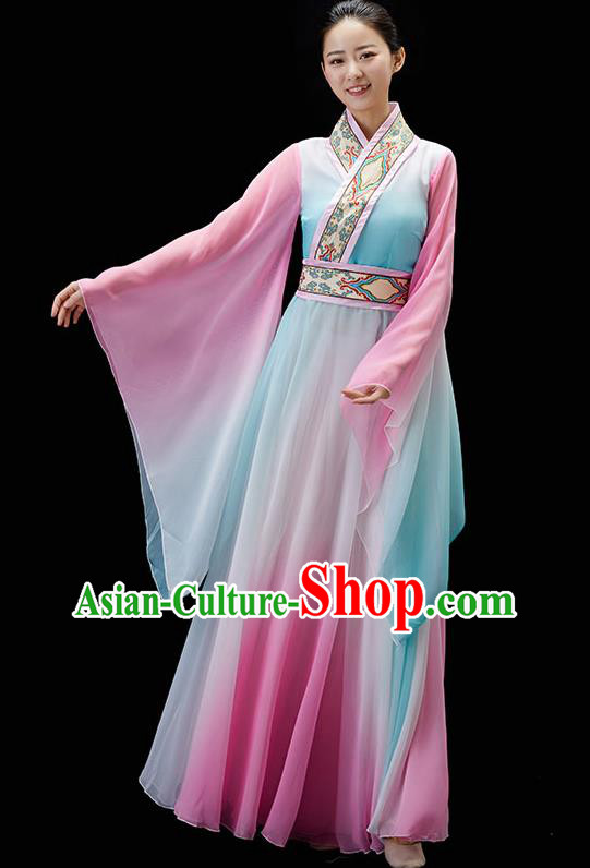 China Classical Dance Dress Traditional Umbrella Dance Garment Solo Dance Clothing China Classical Dance Dress Traditional Umbrella Dance Garment Solo Dance Clothing
